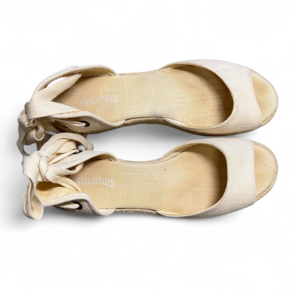 Womens Soludos platform wedge espadrilles shoes size 7.5 - Picture 6 of 8